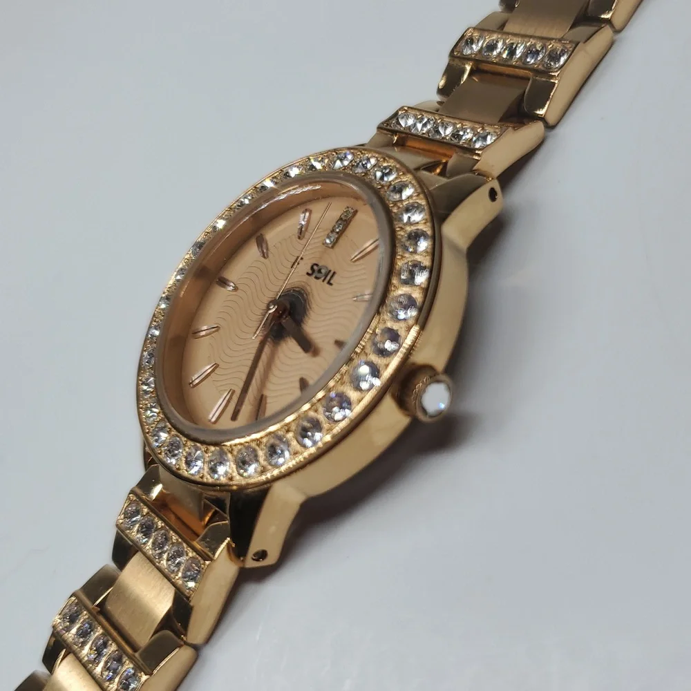 Fossil Watch ES3020 Jesse Rose Gold Stainless Steel Crystal Bezel Watch Parts